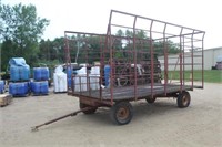 Kick Bale Wagon, Approx 16ft x 9ft on Running Gear