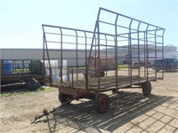Kick Bale Wagon, Approx 16ft x 9ft on Running Gear