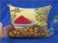 nice katha diddel needlepoint pillow-cherries-1of3