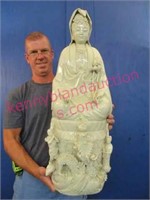 lrg chinese dehua porcelain kwan-yin statue -31in