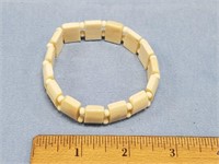 Fossilized bone stretch bracelet