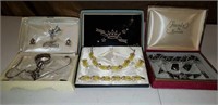 3 vintage sets of jewelry
