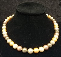 17" Freshwater dyed pearl necklace