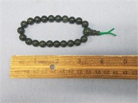 Deep green jade stretch bracelet