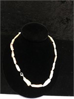 18" Flattened pearl necklace
