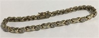 Sterling Silver And Diamond Bracelet