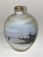 Signed Daum Nancy Art Glass Miniature Vase