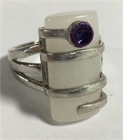 Sterling Silver And Quartz Ring
