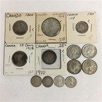 Group Of Canadian Silver Coins