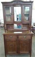 Antique wall cabinet 43"Lx18"Wx79"H