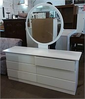 6 drawer dresser with mirror 66"Lx18"Wx29"H,