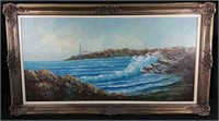 Original framed oil on canvas- 55"Lx30"H