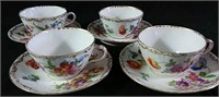 4 Dresden Demi-Tasse cups and Saucers - made in