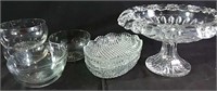 Cut glass and crystal glass dishes