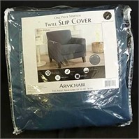 Wayfair New Blue Twill armchair Slip Cover $40