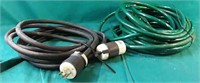 Electrical cord with 240V plug & water hose