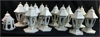 12 Ceramic candle stick holders & extras