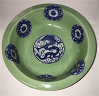 Oriental Porcelain Dragon Scene Bowl