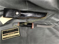 G96 hunting knife in scabbard