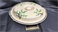 Hand painted japan covered relish dish