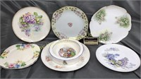 7 hand painted and other vintage dishes-Nippon,