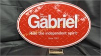 Modern metal embossed Gabriel sign