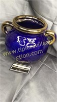Blue and gold urn