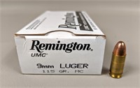 Remington 9mm Luger 115 Gr. (50 Cartridges)