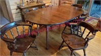 ethan allen pine table & 6 chairs