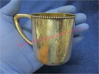 old 1906 sterling silver child's cup (2.70 tr.oz)