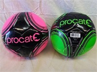 2 new procat mini size soccer balls
