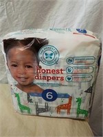 Pack of honest diapers size 6 contains 22 diapers
