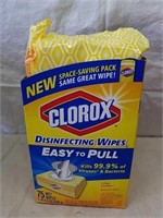 Clorox disinfecting wipes 75 pack