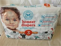 Pack of honest diapers size 3 with 34 diapers in