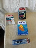 new packs of Band-Aid bandages Nexcare bandages