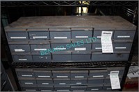 1X,34"x12"x10.5"H, 18-DRAWER PARTS CAB. W/ CONTENT