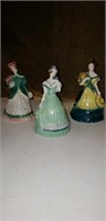 3 vintage Goldscheider figurines