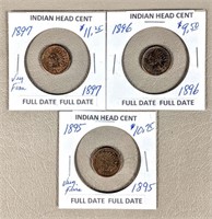 Three Indian Head Cents