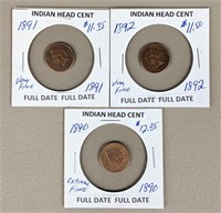 Three Indian Head Cents