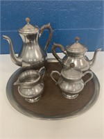 Royal Holland Pewter Mid Century Tea & Coffee Set