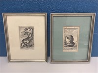 Set of Copper Engraved Animal Prints