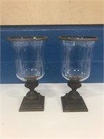 Pair of Glass Decor Vases