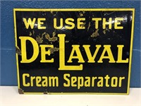 Vintage DeLaval Metal Advertising Sign