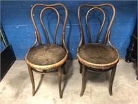 Antique Wood Parlor Chairs
