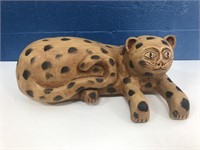 Hand Carved Wood Cat