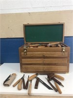 Huge Lot of Woodcarvng Tools and Tool Box