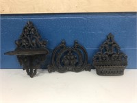 3 Victorian Cast Iron Decor
