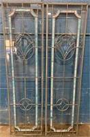 Pair of Leaded & Stained Glass Windows