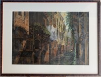 Original Signed and Framed Venice Oil Painting