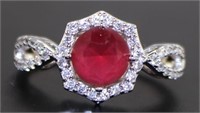 Antique Style Round 2.00 ct Ruby Dinner Ring